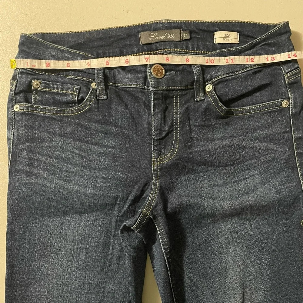 Level 99 Liza Skinny Denim Blue Jeans - Size 27 - Picture 11 of 11